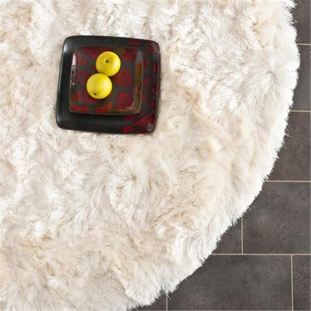 Safavieh 5 x 7 ft. Medium Rectangle Paris Shag and Flokati Ivory Hand Tufted Rug SG511-1212-57